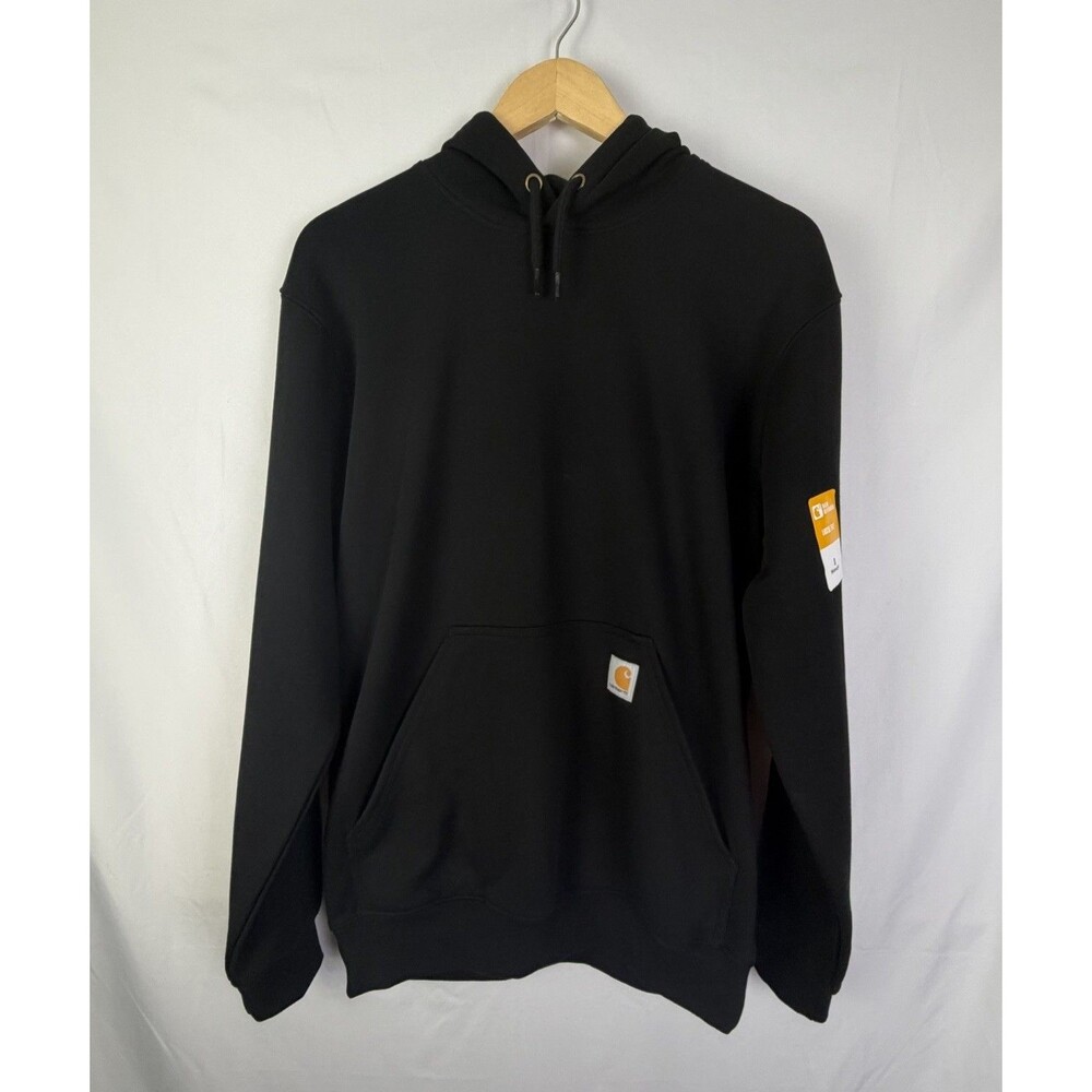Carhartt Men’s Rain Defender Hoodie Loose Fit Midweight Sz Small Black Logo NWT
